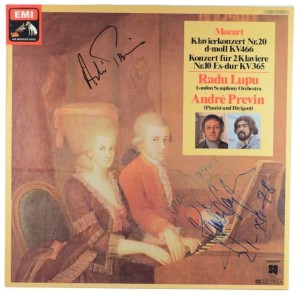 Mozart - Lupu, Previn – Klavierkonzert Nr 20 / Konzert fur 2 Klaviere Nr 10. AUTOGRAFY!